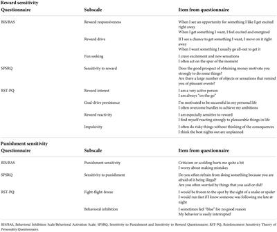 The reward and punishment responsivity and motivation questionnaire (RPRM-Q): A stimulus-independent self-report measure of reward and punishment sensitivity that differentiates between responsivity and motivation